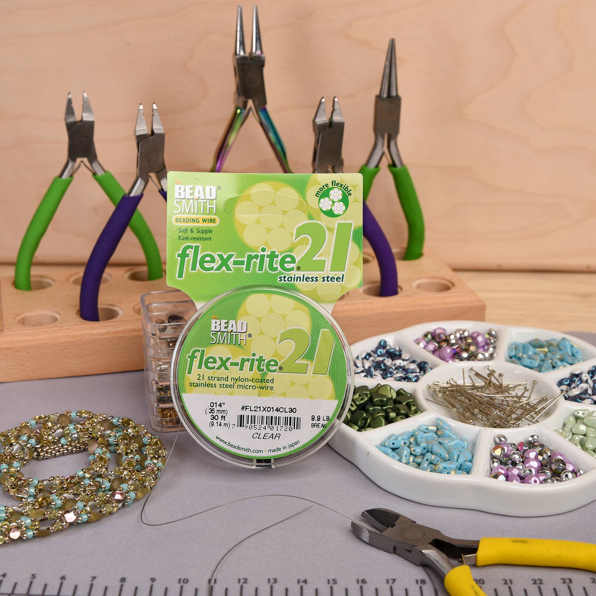 Flex-Rite® 0.014" Clear 21 Strand Beading Wire